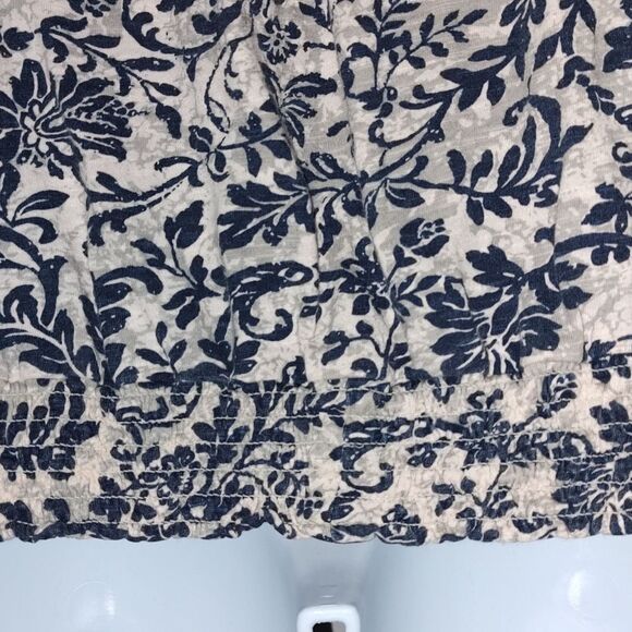 Lucky Brand navy and gray boho peasant  top Sz S - Picture 6 of 7